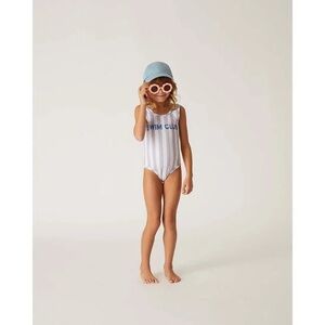 NWT THE SUNDAY COLLECTIVE Baseball Tie Back Cap Cameo Blue